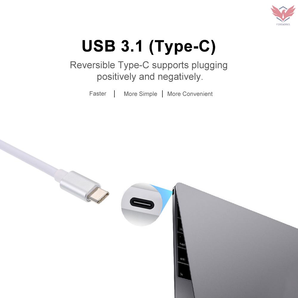 Bộ Chuyển Đổi Usb 3.1 Type-C Sang Usb 3.0 / Hd / Type-C 3 Trong 1 Cho Macbook Pro / Dell Xps 13