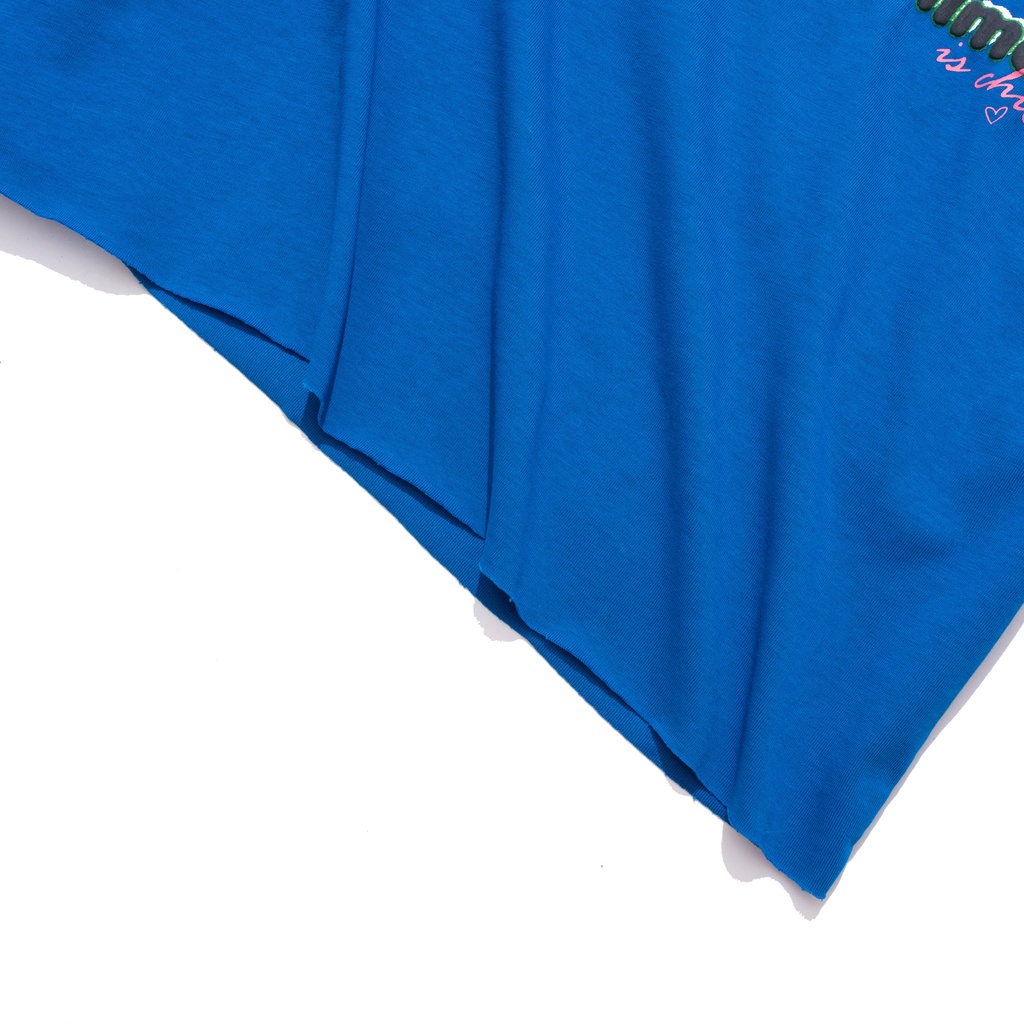 Áo Thun Croptop Minimal MIRABOZZI Trẻ Trung Xanh Dương Freesize MTSG026