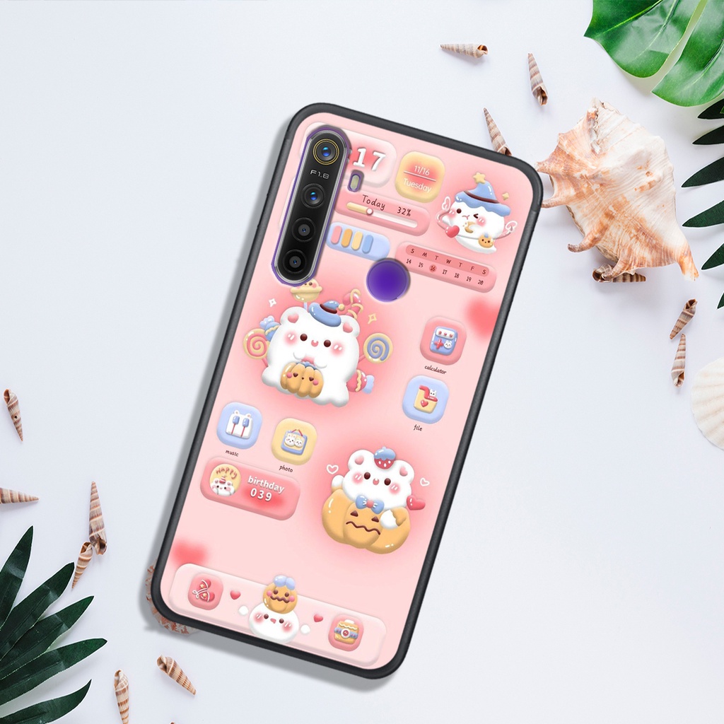 ỐP LƯNG OPPO REALME 3 - REALME 3 PRO - REALME 5/5i/5s/6i - REALME 5 PRO , IN HÌNH GẤU NÂU CHOCOLATE ĐÁNG YÊU.