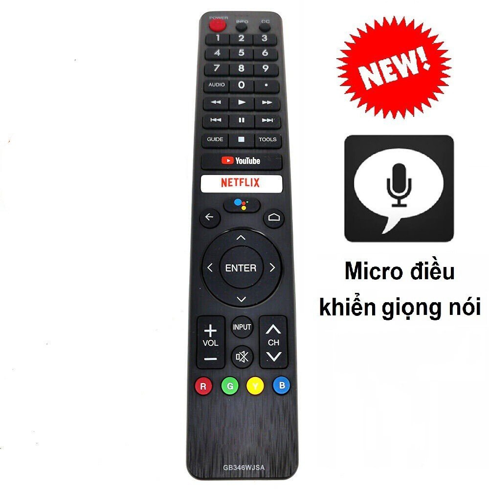 Remote điều khiển tivi Sharp có giọng nói GB346WJSA hàng tốt. Bảo hành 24 tháng.