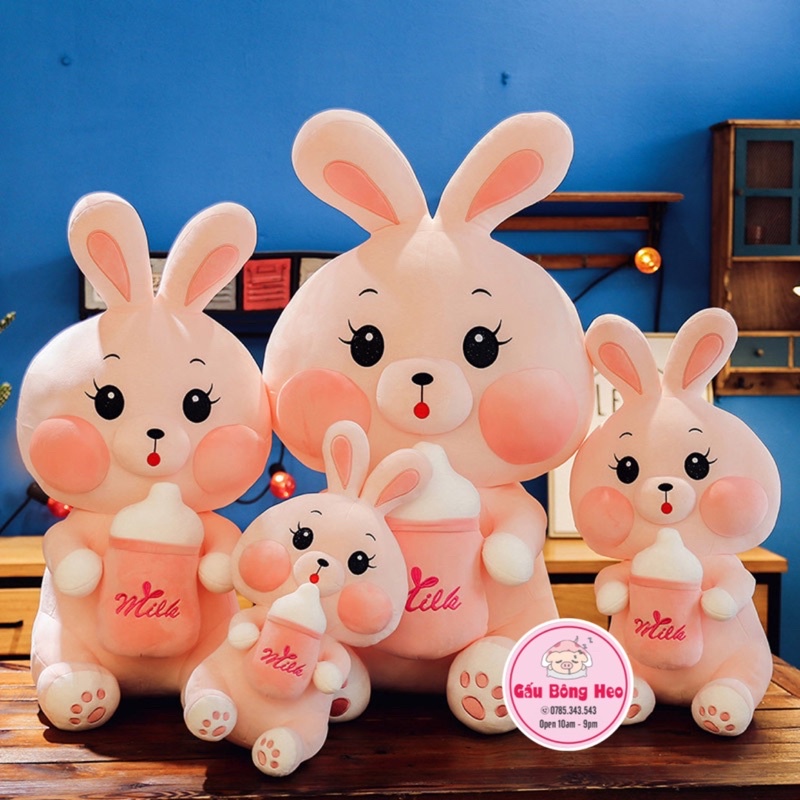 Thỏ Bông Ôm Bình Sữa Siêu To