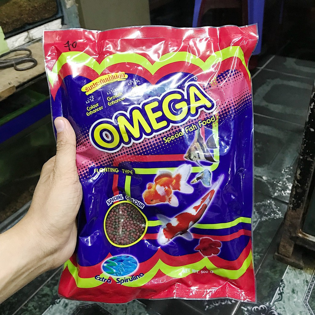 Thức Ăn Cho Cá Cám Omega Viên Vừa - Cám Cá Cảnh