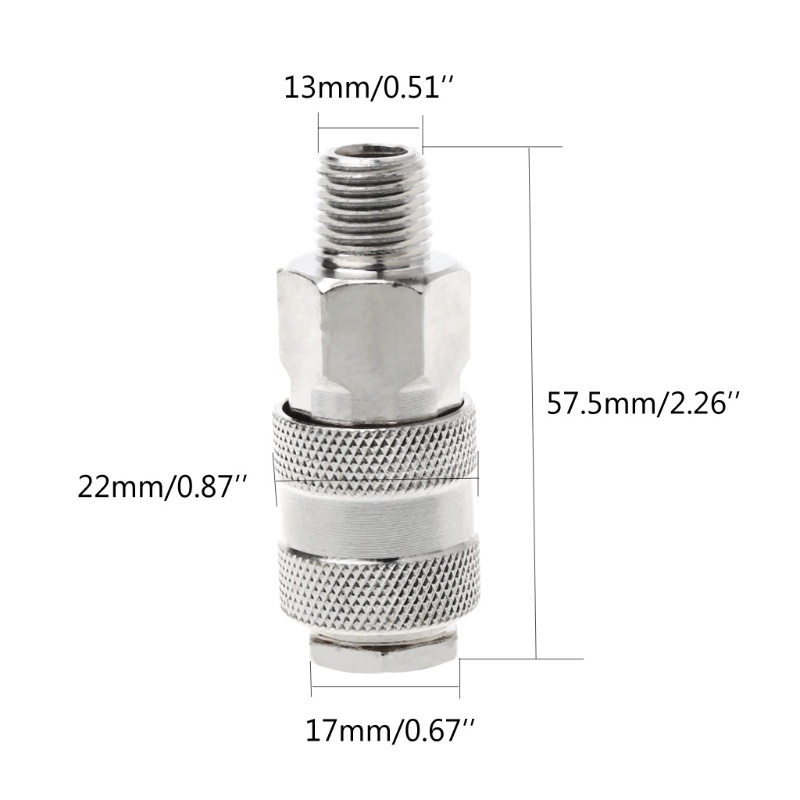 1 Đầu Nối Ống Dẫn Khí Châu Âu Tháo Gỡ Nhanh 1 / 4 Inch BSP