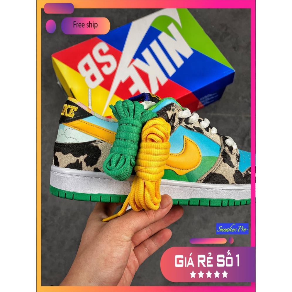 Giày thể thao Air Jordan SB Dunk Low Ben & Jerry's Chunky Dunky bò sữa siêu đẹp cho nam nữ