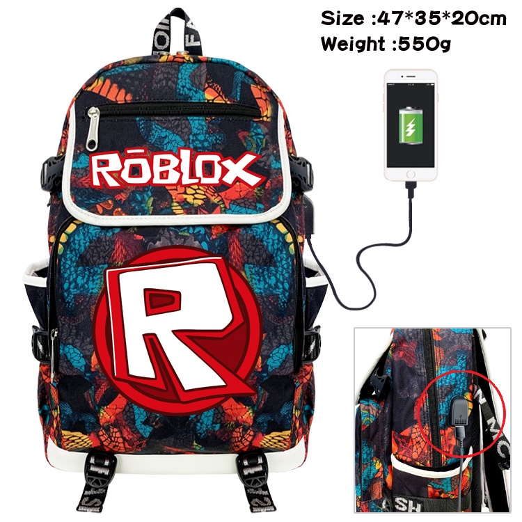 Ba Lô In Hình Roblox Có Cổng Sạc usb Tiện Dụng