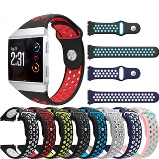 Dây đeo silicon hai màu thoáng khí thay thế cho đồng hồ thông minh Fitbit ionic