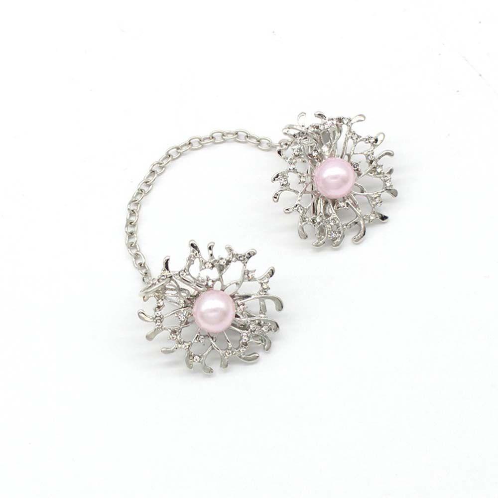 Kẹp Cài Khăn Choàng Cardigan Bằng Hợp Kim Họa Tiết Hoa Rỗng Cho Nữ