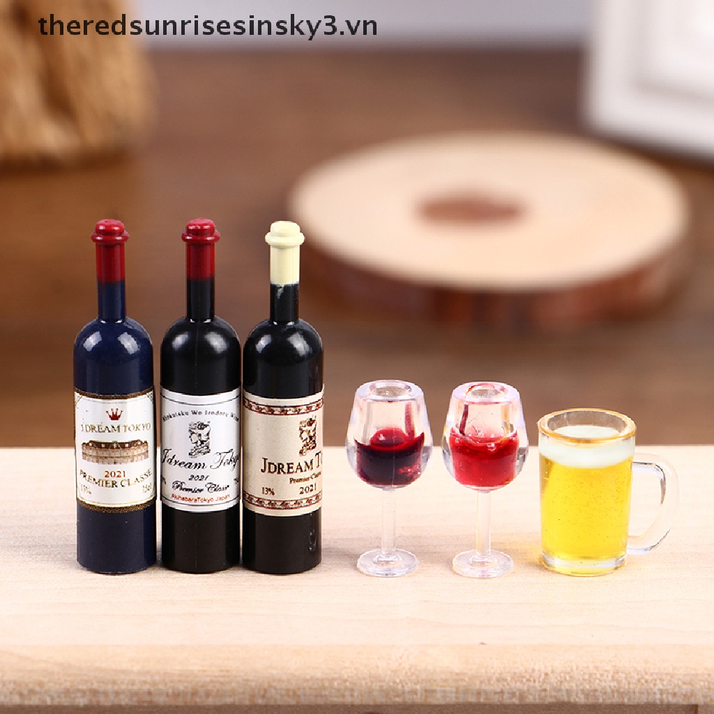 Set 5 Ly Rượu / Bia Đồ Chơi Búp Bê Cỡ 1 / 12