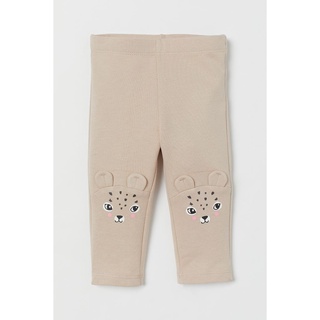 Quần legging nâu họa tiết con báo Hm Auth
