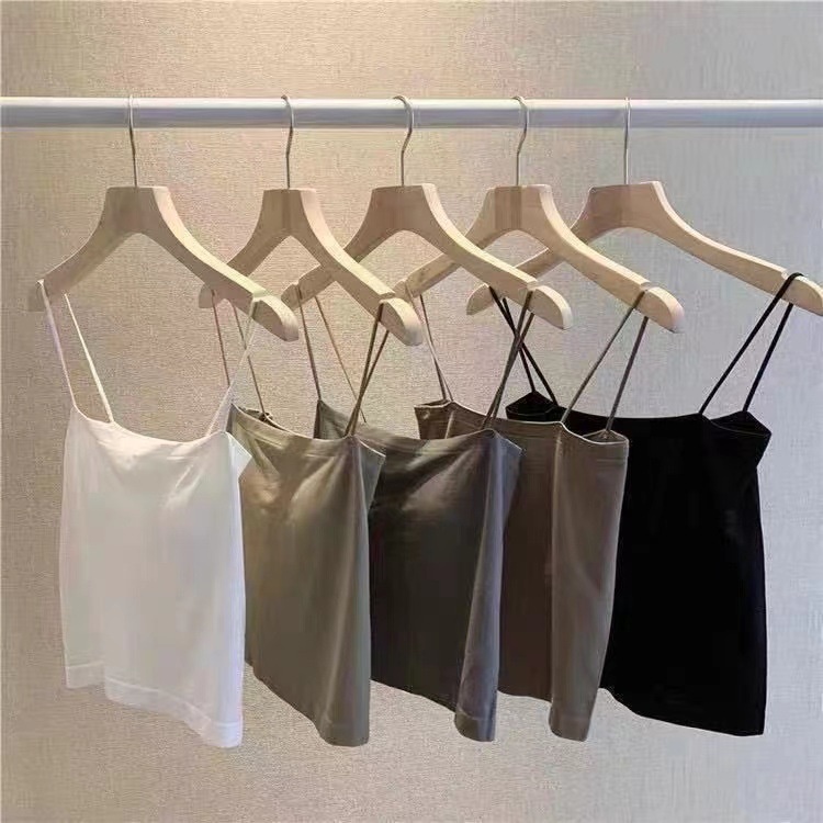 Áo 2 dây bún có ĐỆM MÚT ngực chất COTTON CAO CẤP co giãn 4 chiều hàng Quảng Châu loại 1 croptop dáng dài BIGSIZE AN11