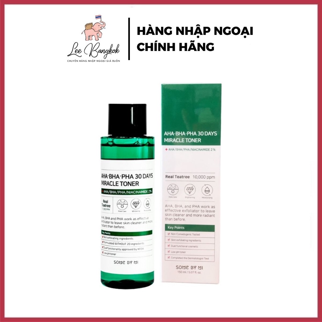 Nước Hoa Hồng Giảm Mụn Some By Mi AHA BHA PHA 30 Days Miracle Toner Some By Mi AHA 150ml