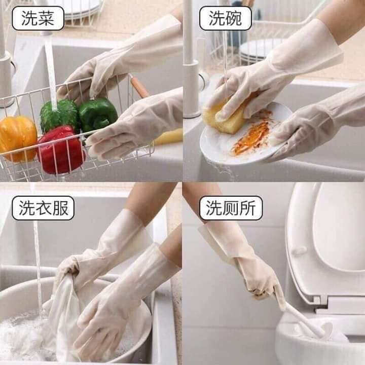 Găng tay cao su xuất Nhật siêu bền | Găng tay rửa bát siêu dai hình hươu