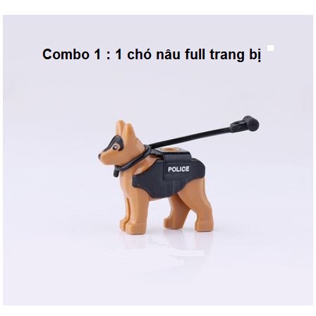Đồ chơi lắp ráp swat army, mô hình đồ chơi - Chó đặc vụ chiến đấu