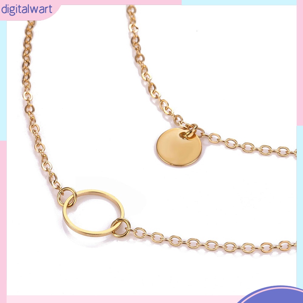 Vòng cổ hợp kim nhiều lớp kiểu dáng đơn giản dễ thương cho nữ tùy chọn màu sắc