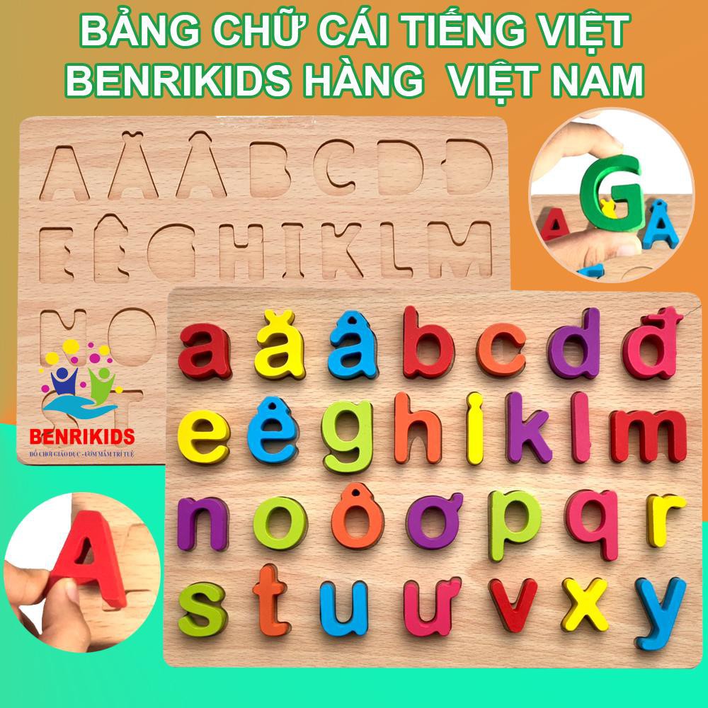 Bảng chữ cái tiếng Việt gỗ tự nhiên siêu đẹp, chắc chắn và tuyệt đối an toàn cho bé