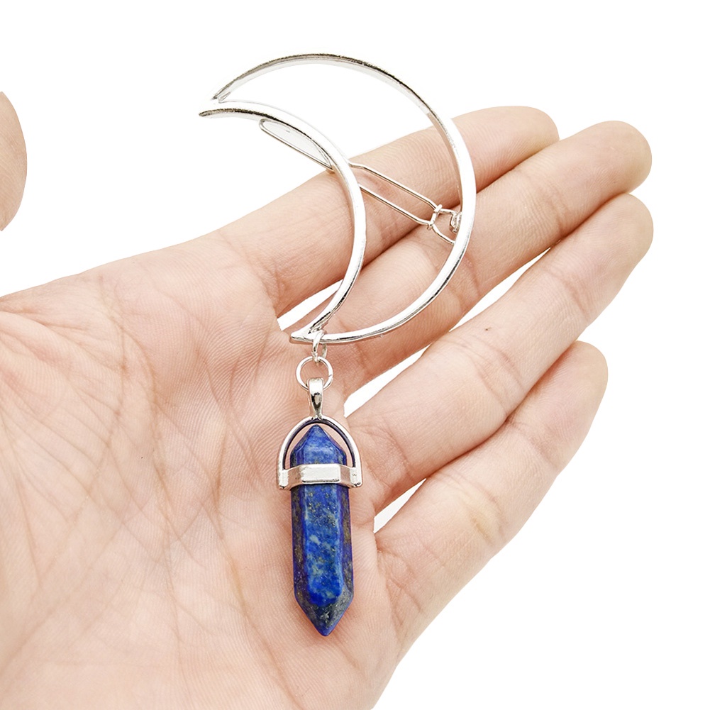 Kẹp Tóc Kim Loại Hình Mặt Trăng Khuyết Phong Cách Cổ Điển