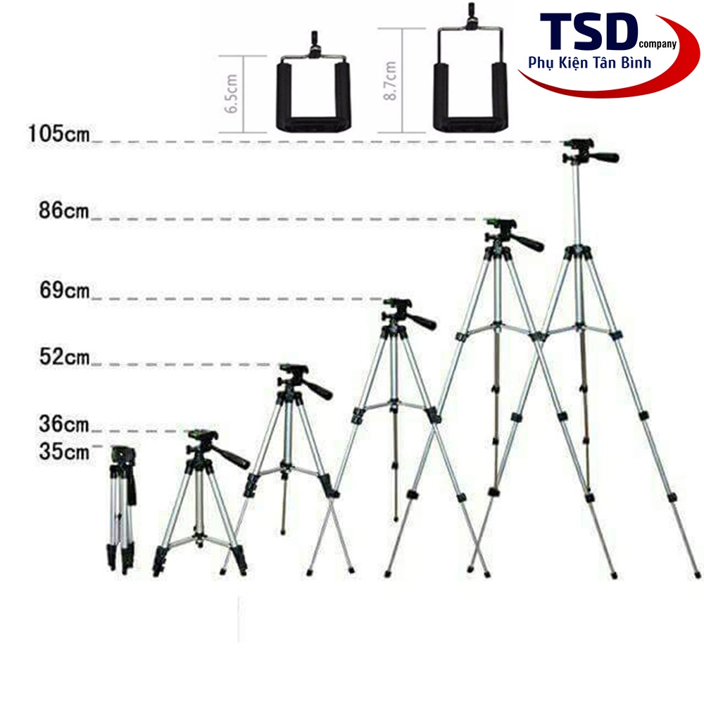 Combo Tripod Điện Thoại, Máy Ảnh TF 3110 Tặng Kẹp &amp; Remote