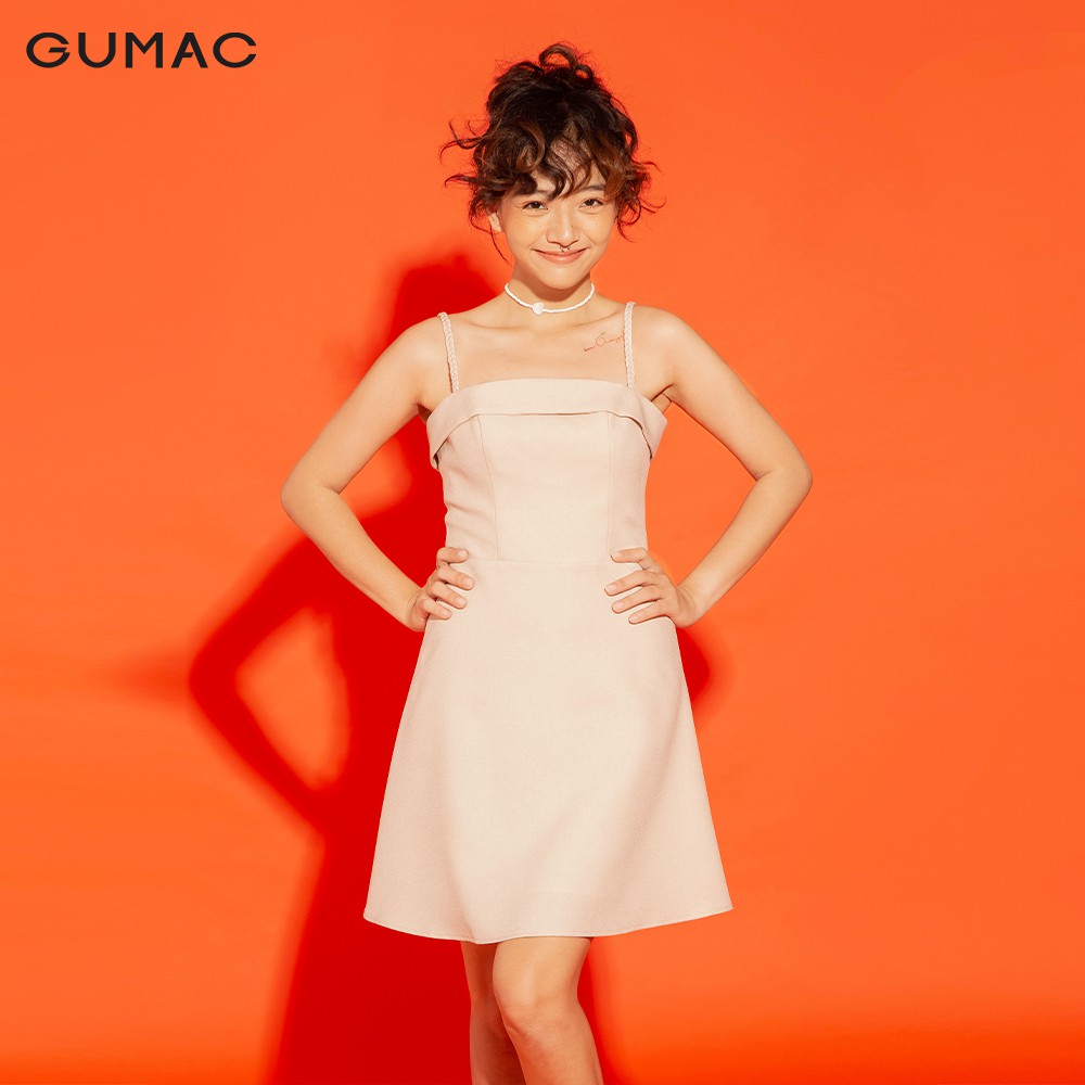 [Mã WABRGU155 giảm 15% tối đa 50k đơn 199k] Đầm nữ cúp ngực GUMAC không tay, năng động màu kem đủ size DA12173 | BigBuy360 - bigbuy360.vn