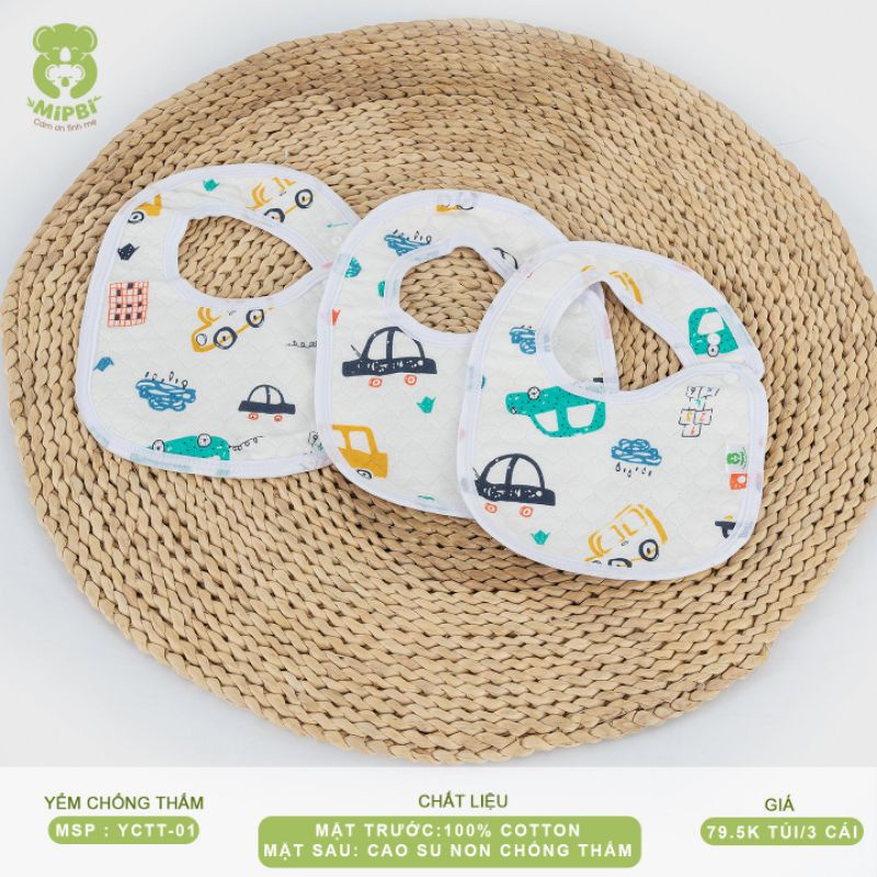 Set 3 yếm chống thấm Mipbi