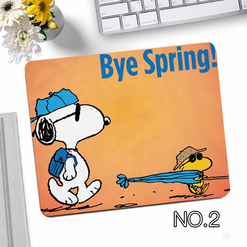 Miếng Lót Chuột Và Bàn Phím Máy Tính Chống Trượt In Hình Hoạt Hình Snoopy