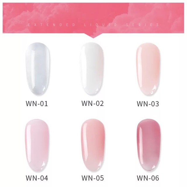 Sơn thạch sơn gel thạch sơn móng tay sơn gel AS dùng máy hơ gel tone màu thạch hồng trong suốt NAIL SUZY mã WN 15ml