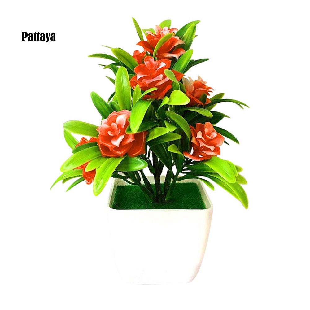 1 Cành Hoa Hồng Nhân Tạo Dùng Cho Trang Trí