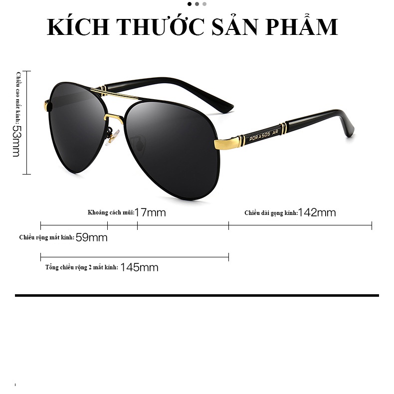 Kính mát nam TISSELLY MT10 chống tia UV Phân cực gọng họp kim