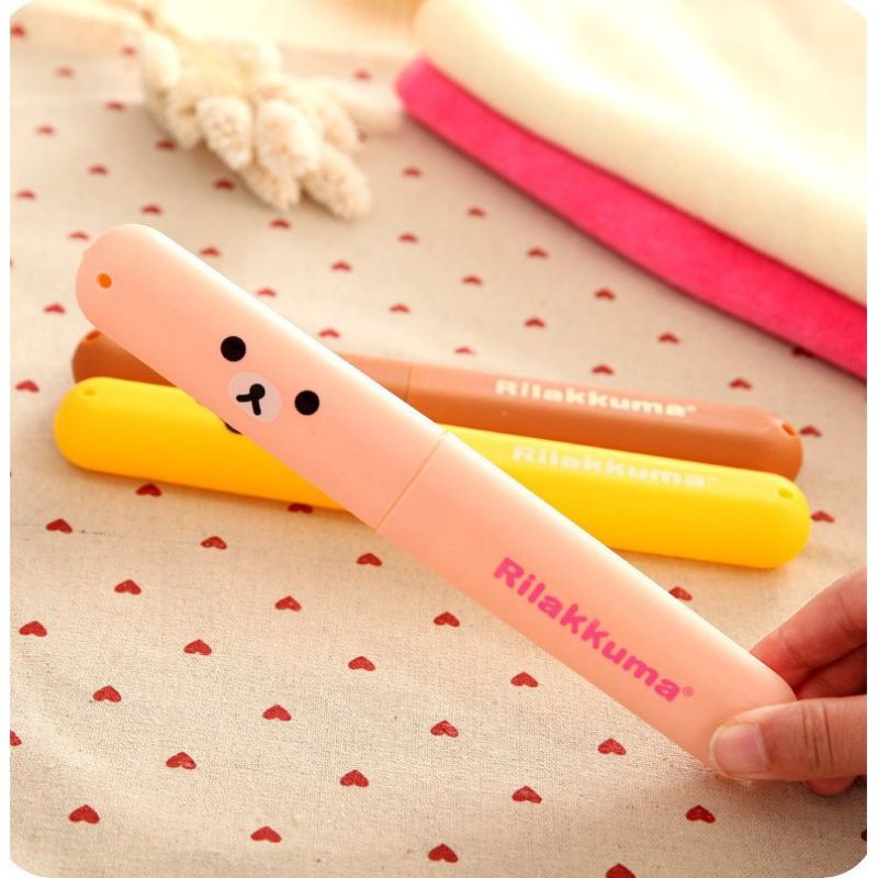 [ hàng mới] Hộp Đựng Bàn Chải Đánh Răng Du Lịch Hình GẤU RILAKKUMA - tiện lợi khi mang đi du lịch