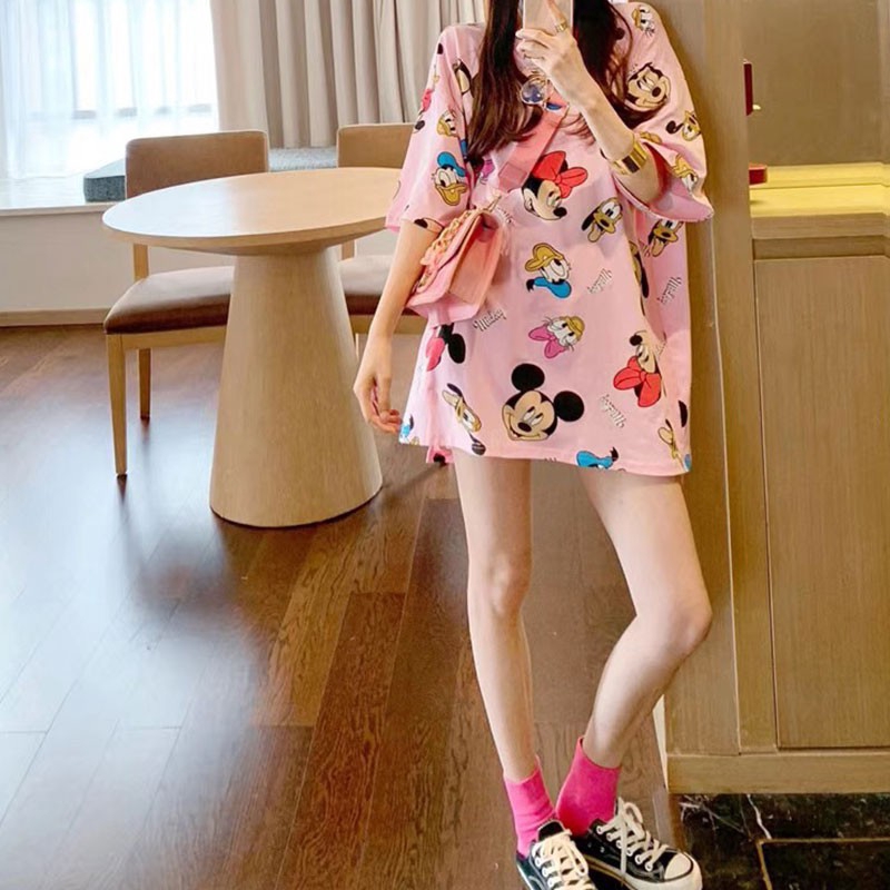 Áo thun nữ tay ngắn kiểu retro Hồng Kông thời trang xuân hè 2020