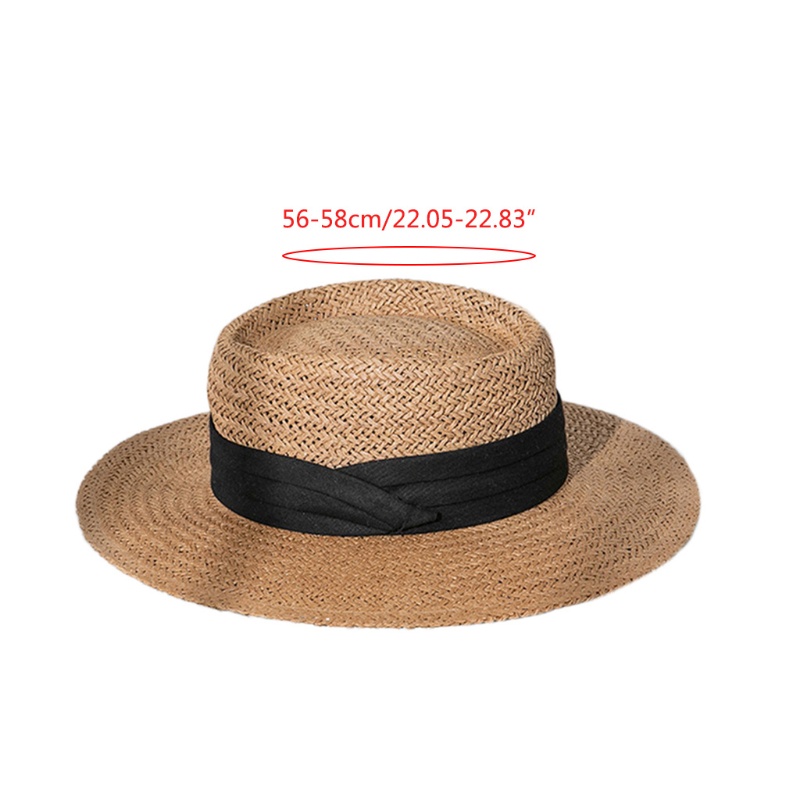 Mũ Cói Rộng Vành Chống Nắng Phối Ruy Băng Phong Cách Bohemian Thời Trang Mùa Hè Cho Nam Và Nữ