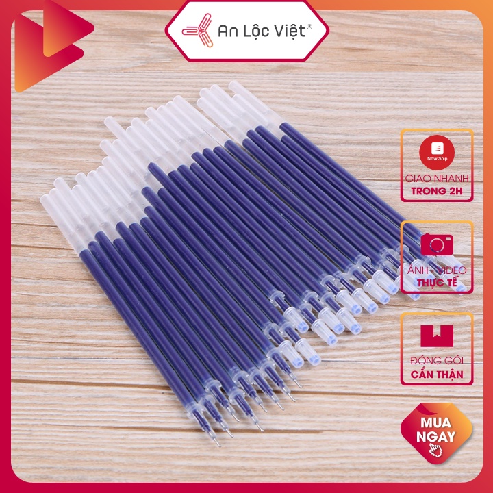 Set 20 ngòi Ruột Bút Bi Nước Gel 0.5mm Đầu Kim 3 màu Xanh - Đỏ - Đen