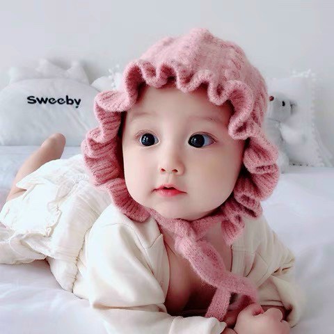 Mũ len bèo hàn quốc cho bé gái, mũ len cô gái Hà Lan dễ thương, mũ len bèo bé gái