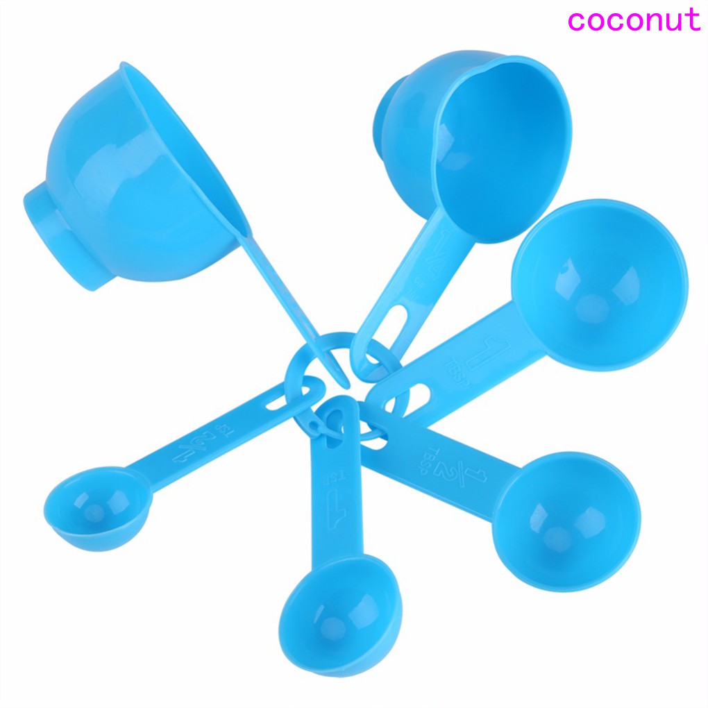 7PCS/Set Plastic Measuring Cups with Spoons Measure Kitchen Utensil Cooking Scoops Sugar Cake Baking Scales Spoon