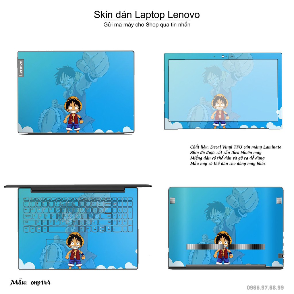 Skin dán Laptop Lenovo in hình One Piece _nhiều mẫu 17 (inbox mã máy cho Shop)