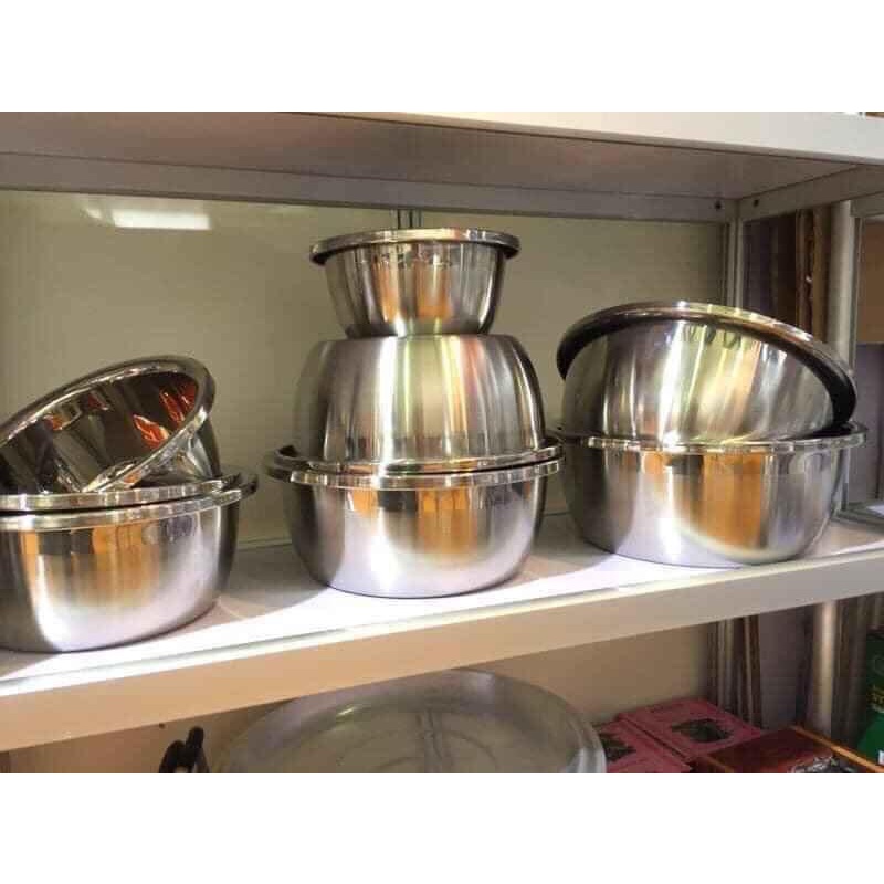 SET 4 THAU INOX - CHẬU INOX 304  Việt Nam hàng cao cấp xuất khẩu