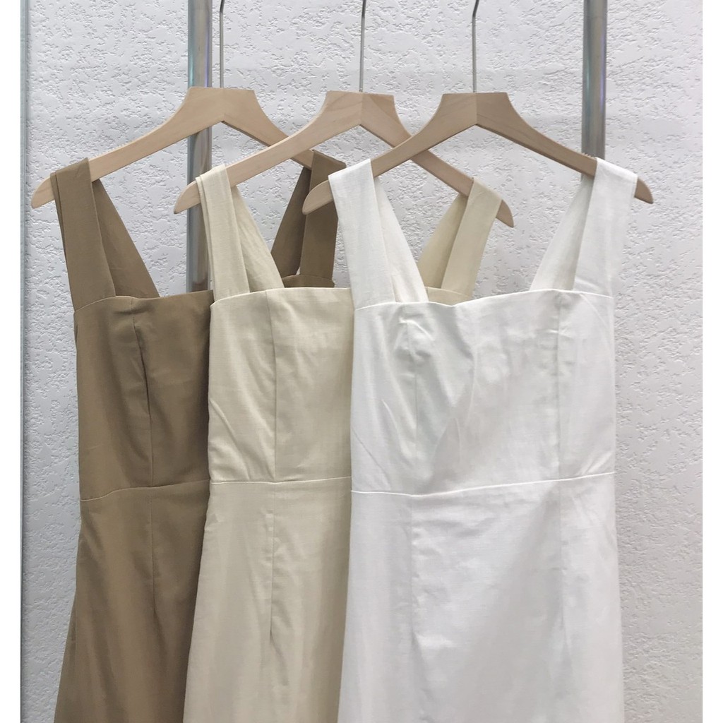 [Mã SKAMA06 giảm 8% tối đa 50K đơn 250K] Váy 2 dây bản to trơn thô mềm chun lưng V500 SUSTORE | BigBuy360 - bigbuy360.vn