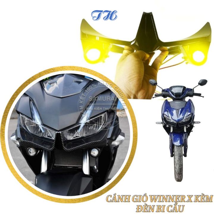 Cánh gió winner x tích hợp đèn trợ sáng led bi cầu mini gắn cho xe Winner X V2 V3 Chính Hãng Universe