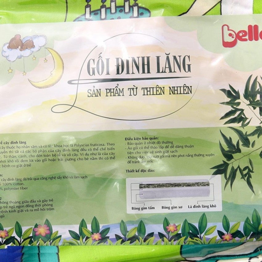 Gối lá đinh lăng cao cấp bella đủ size