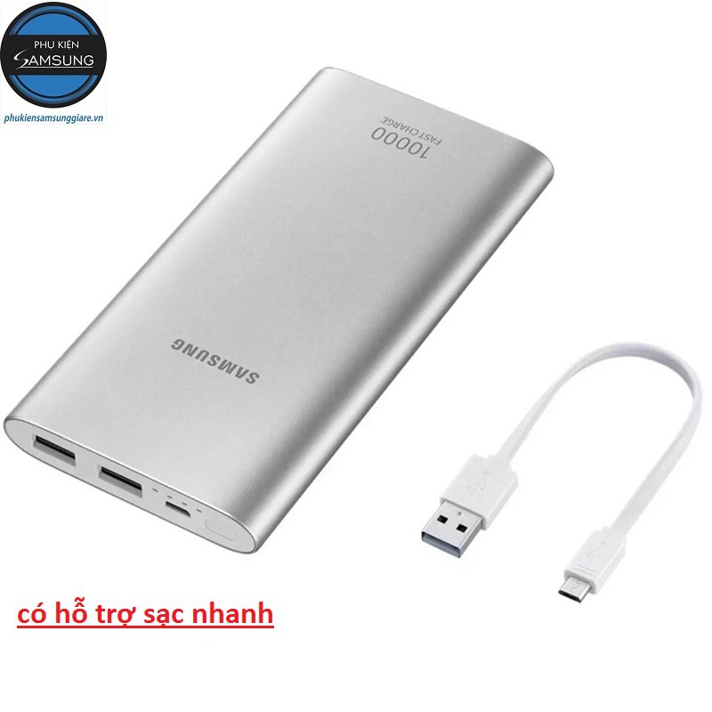 Pin sạc dự phòng Samsung EB-P1100 10.000mAh Type-micro (Bạc) chính hãng