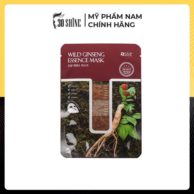 Mặt nạ SNP Tinh Chất Nhân Sâm - Sâm Núi - Hồng Sâm GINSENG ESSENCE MASK - 25ml | Thế Giới Skin Care
