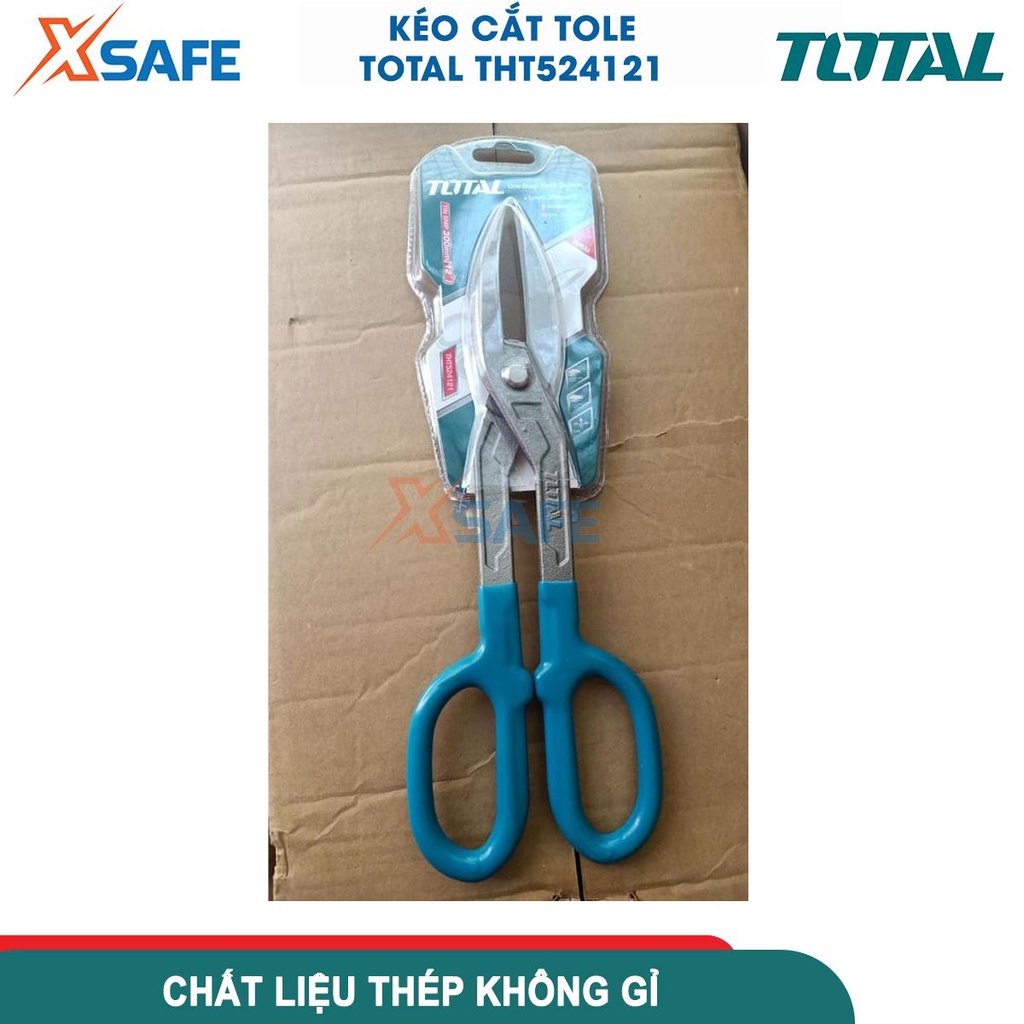 Kéo cắt tole TOTAL THT524121 12inch(300mm), thép được rèn thả, độ dày cắt tối đa 0.8mm - [CHÍNH HÃNG][XSAFE]