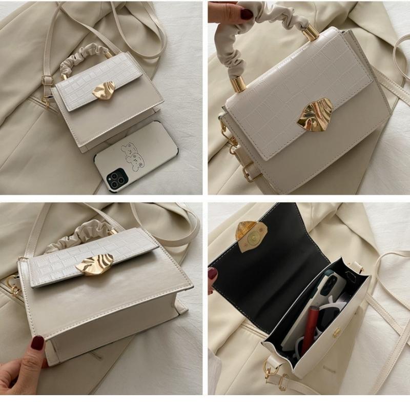 Túi xách đeo chéo đeo vai hình vuông công sở trẻ trung da mềm OLUKA STORE TĐV069