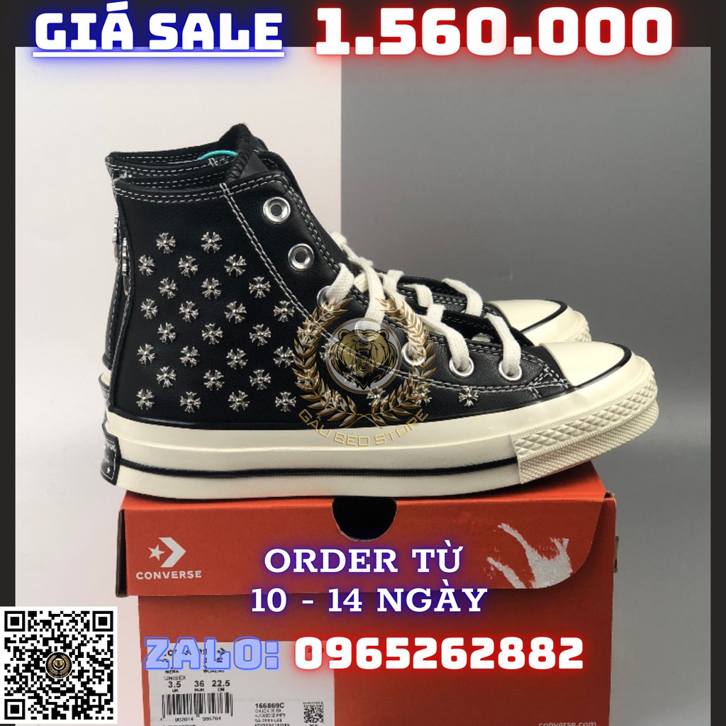 Giày Outlet Sneaker _Chrome Heart X Converse MSP: 166869C PHONG CÁCH ORDER + FREESHIP ➡️ gaubeostore.shop