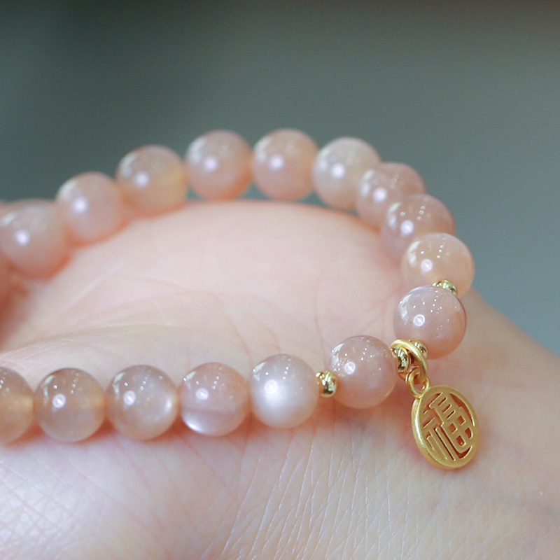 Hàng Mới Về [Hàng Mới Về] Vòng Đeo Tay May Mắn Dạng Vòng Tròn Nhỏ Tươi Mới Phong Cách Mori Cho Nữ