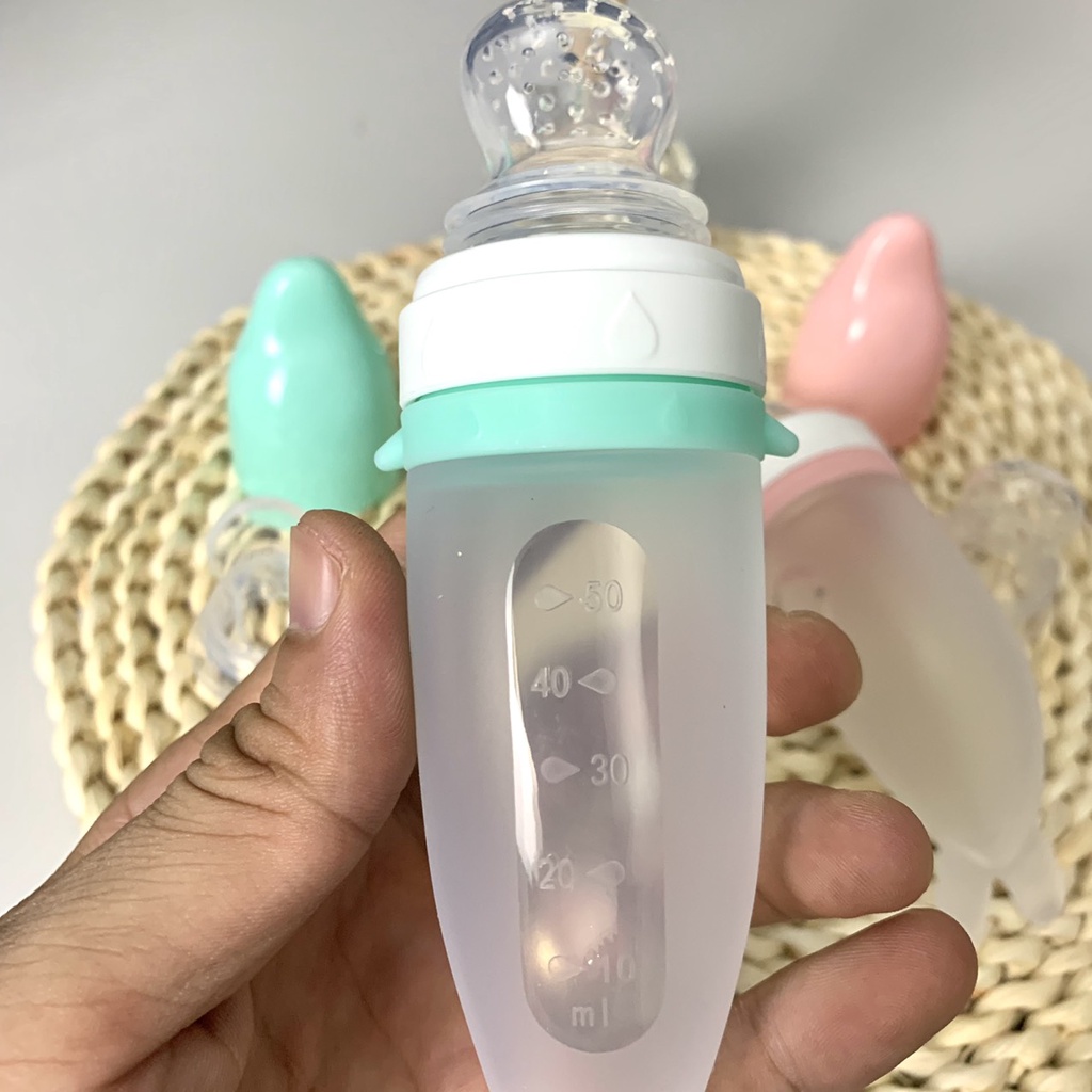 bình thìa ăn dặm silicon cho bé, Chính hãng V-coool