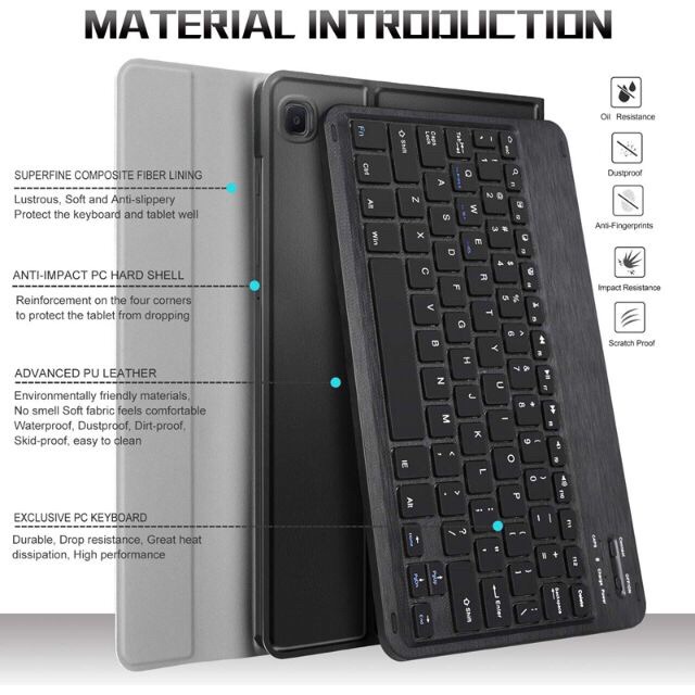 Bao da kèm bàn phím Bluetooth Samsung Tab S6 Lite/ P610/ P615 Smart Keyboard | BigBuy360 - bigbuy360.vn