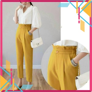 Quần baggy cạp bèo hàng cao cấp kiểu dáng công sở 3 màu