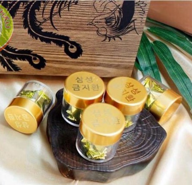 An Cung Ngưu Hoàng Hoàng SAMSUNG Hàn Quốc hộp gỗ 60 viên * 3.75g (GUM JEE HWAN) | BigBuy360 - bigbuy360.vn