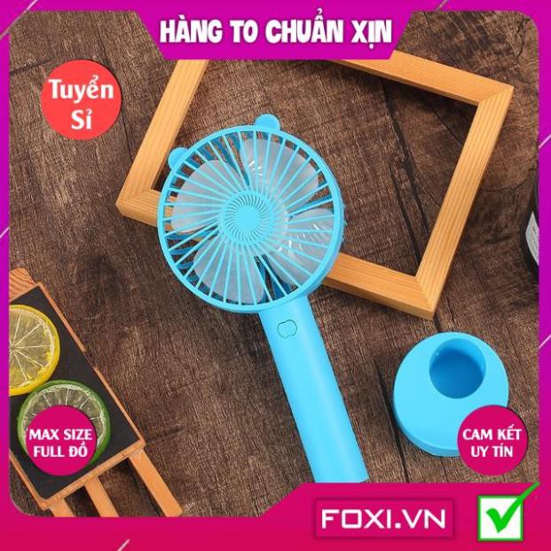 Quạt Cầm Tay Tích Điện Mini Foxi CóĐèn Cực Mát Cho Bé-Thiết kế dễ thương-Tặng kèm sạc-Nhỏ gọn và tiện lợi khi đi du lịch