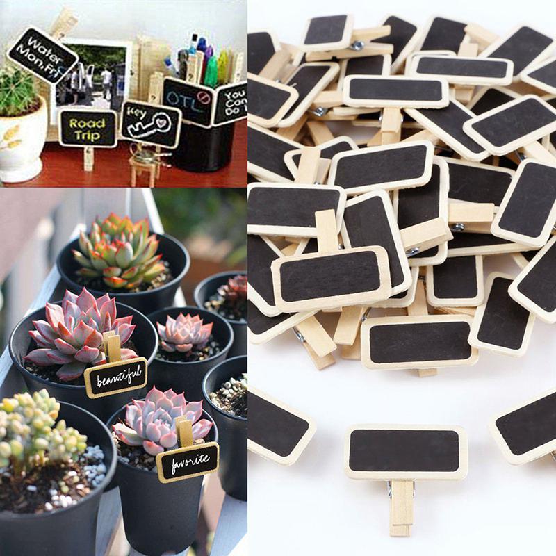 Bộ 50 Bảng Đen Viết Phấn Mini Bằng Gỗ